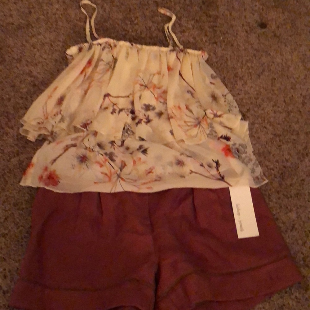 Brand new. Bishop & Young shorts and top. Size S
